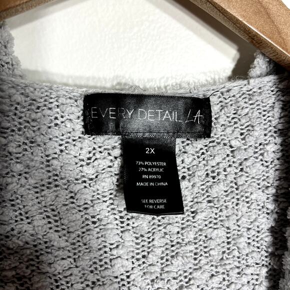 Every Detail Gray Hooded Cardigan LAST CALL - Picture 3 of 4